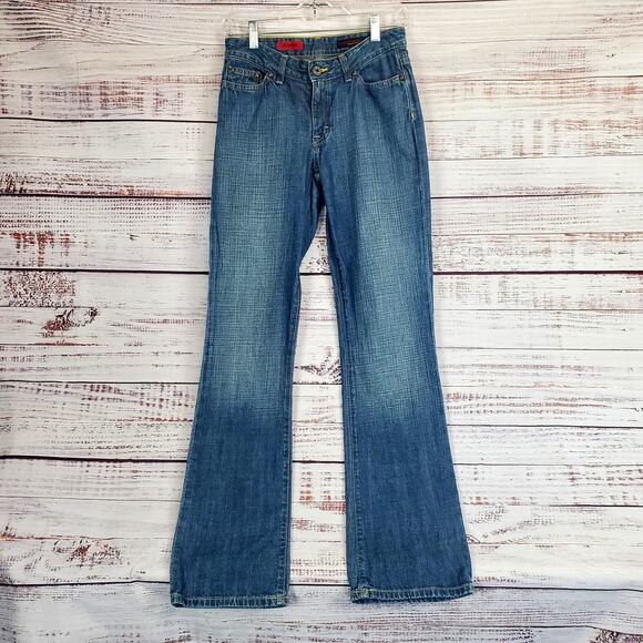 Adriano Goldschmied Ag The Gemini Straight Y2K Jeans Low Rise Retro Med Wash 27 - Picture 1 of 11